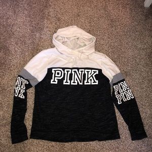 Pink nation black and white hoodie